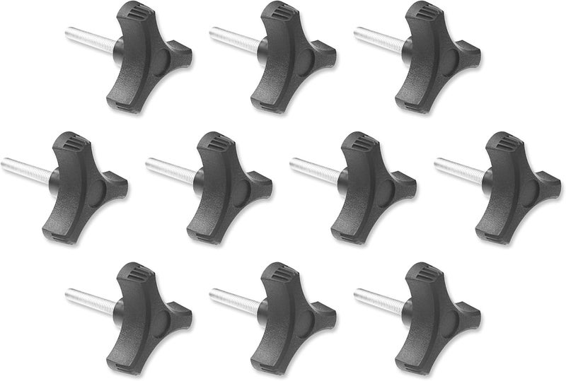 BYSOL 5/16"-18 Male Thread Wing Nut Knob 2 inch Diameter with 2 inch Long Threaded Post for Lawn Mower, Woodworking Tools & Jigs, Clamps Umbrella Base, 10PCS Wing Nut Knob - Image 1